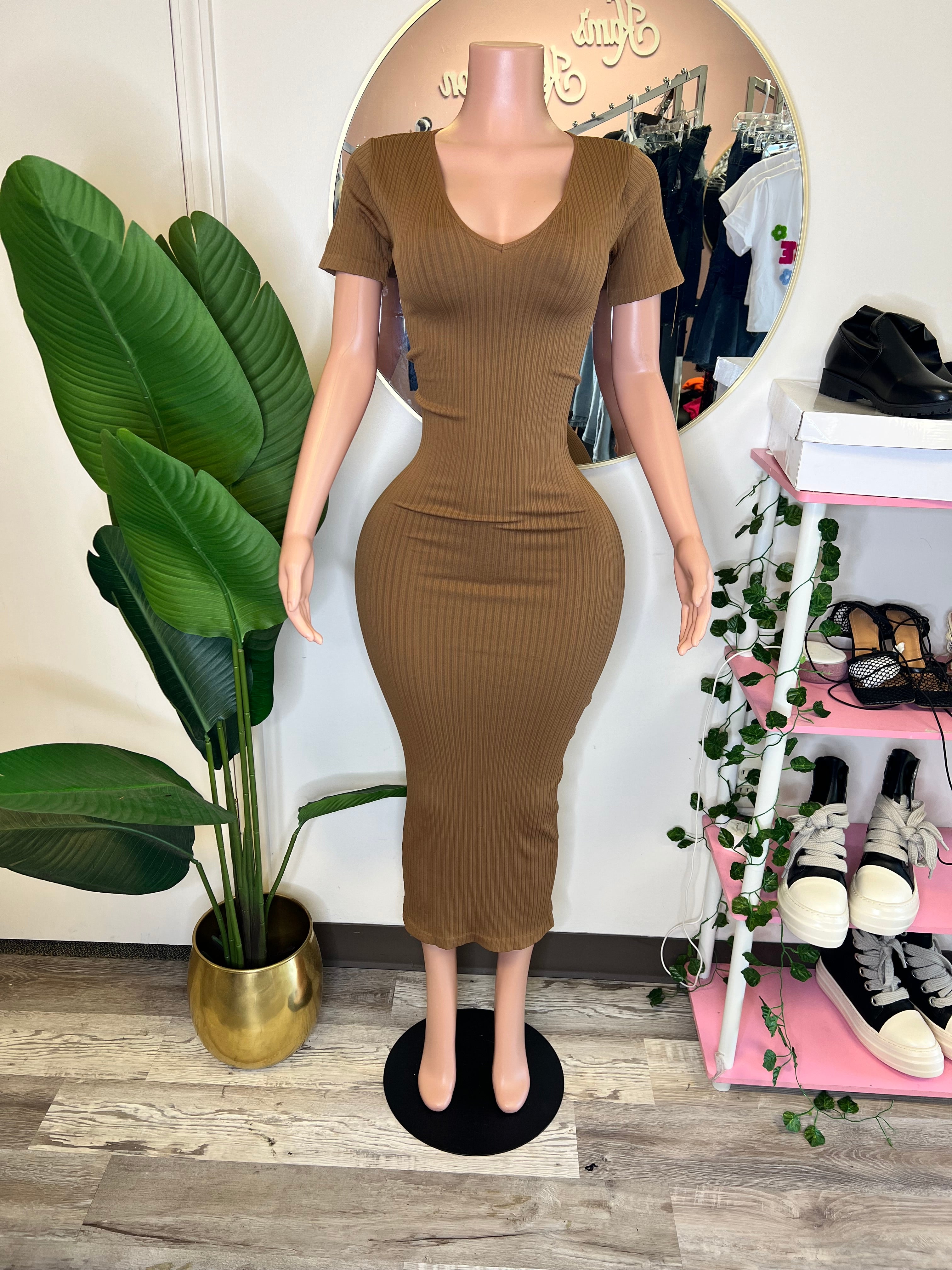 Brown Bodycon Dress – The Ultimate Baddie Boutique